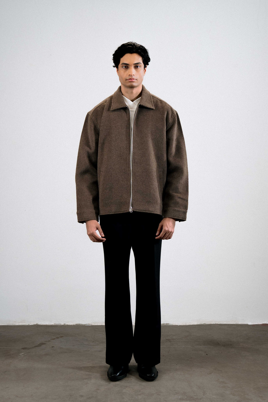 Hair-on Wool Jacket — Brown