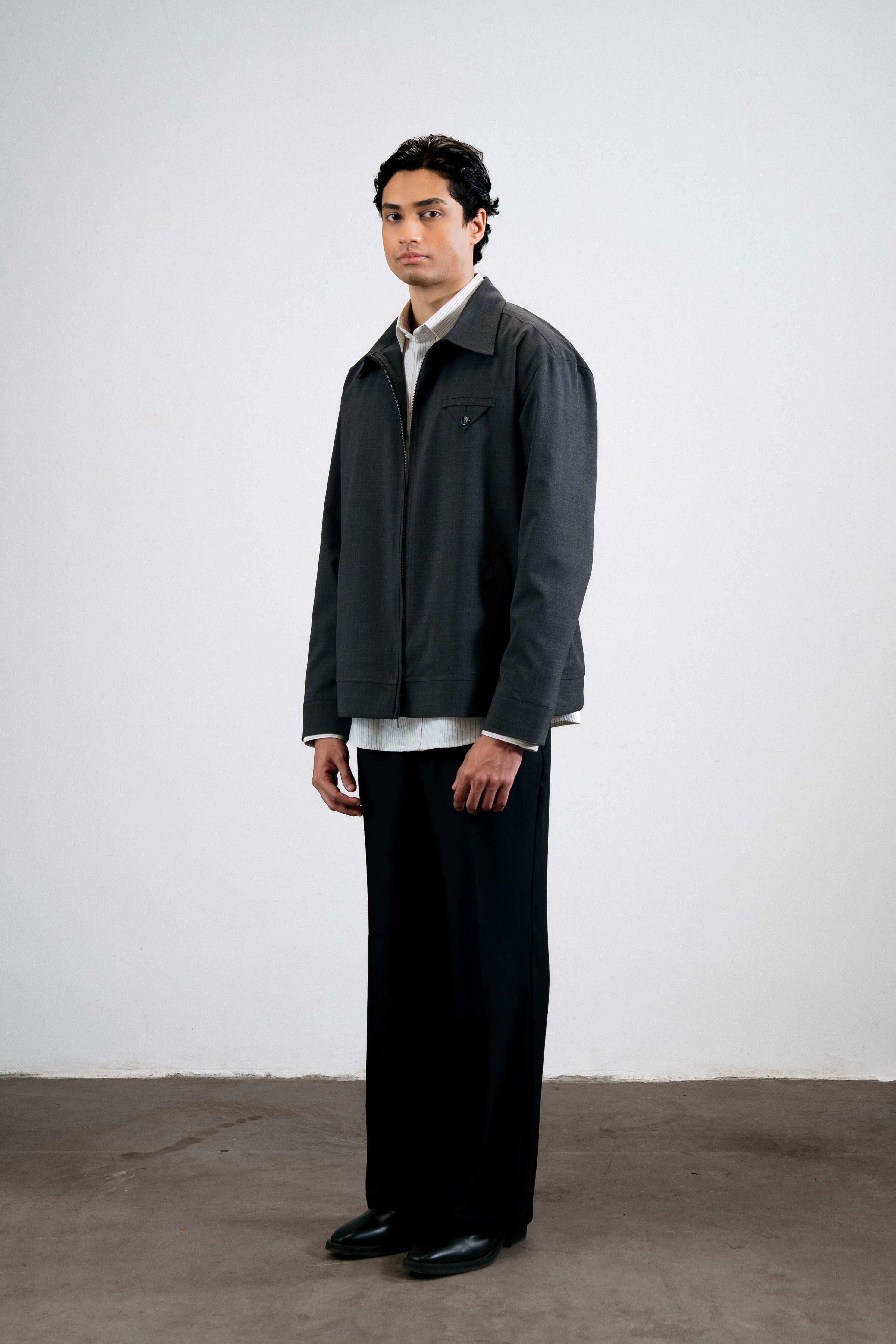 Merino Wool Jacket — Grey