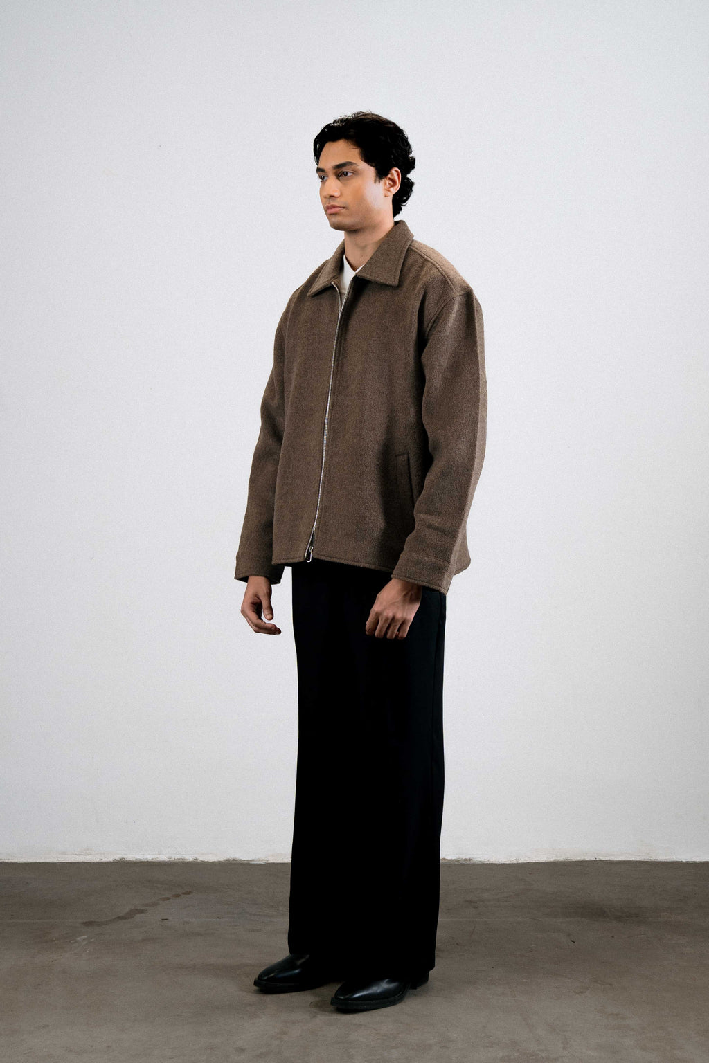 Hair-on Wool Jacket — Brown