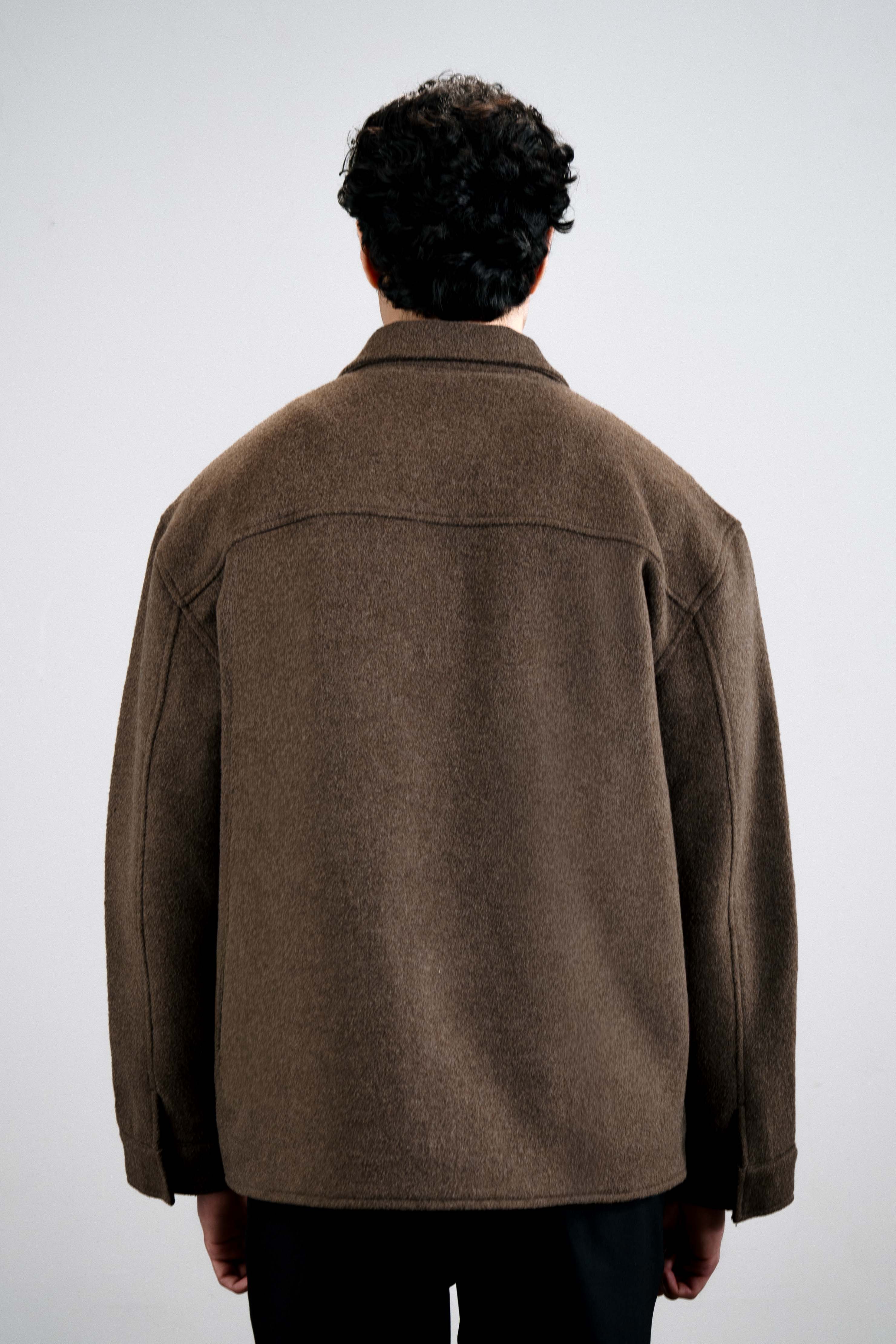 Hair-on Wool Jacket — Brown