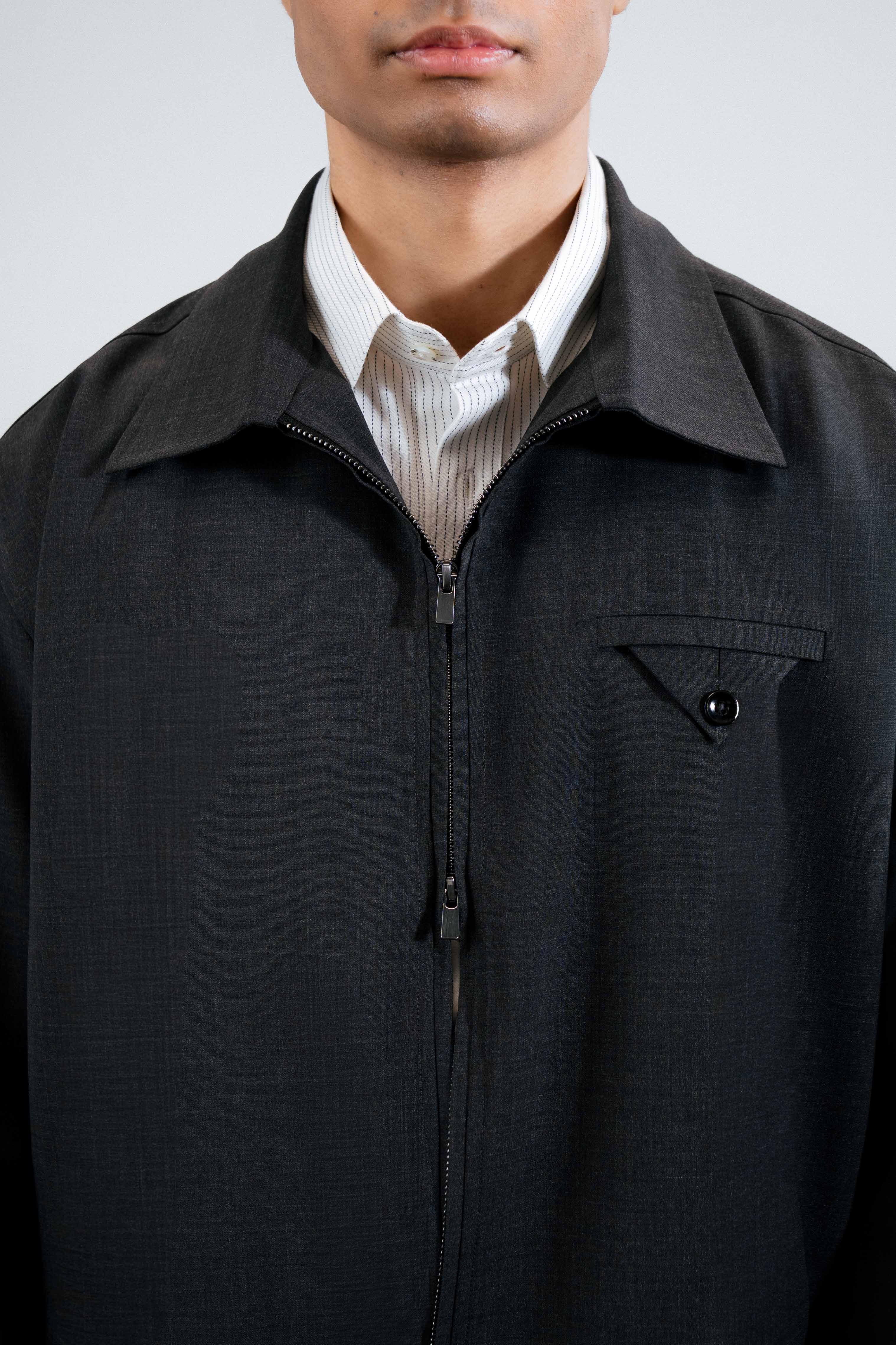 Merino Wool Jacket — Grey
